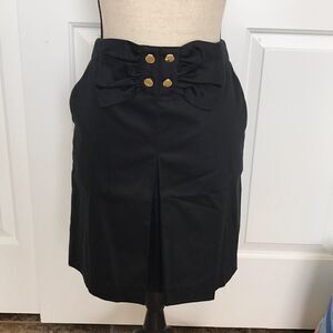 Adrienne Vittadini Black Cotton Spandex skirt